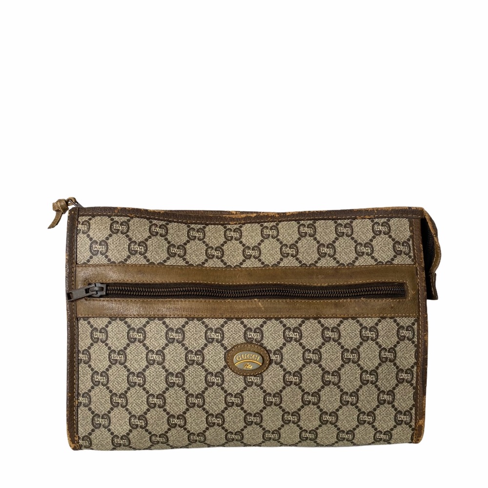 Gucci clutch bag Brown pvc purse